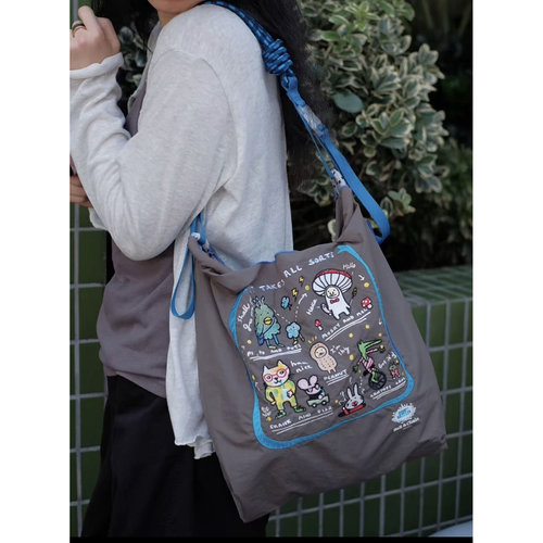 帆布包女2024新款ball chain包女斜挎购物环保袋大容量高圆圆同款