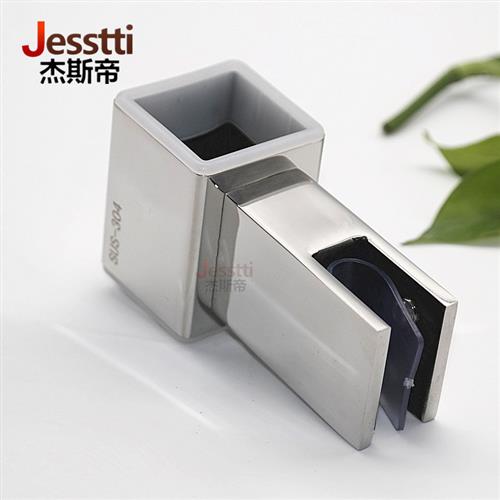 淋浴房拉杆配件25*25方管连接件304不锈钢浴室玻璃固定夹吊夹法兰