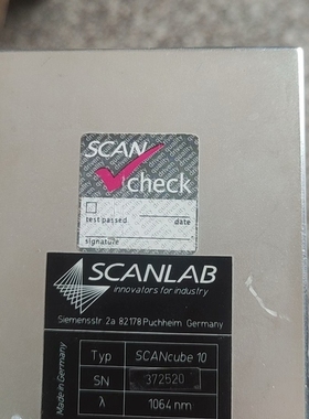 【顺庆】德国SCANLAB施肯拉，SCANcube10、1064nm【议价】