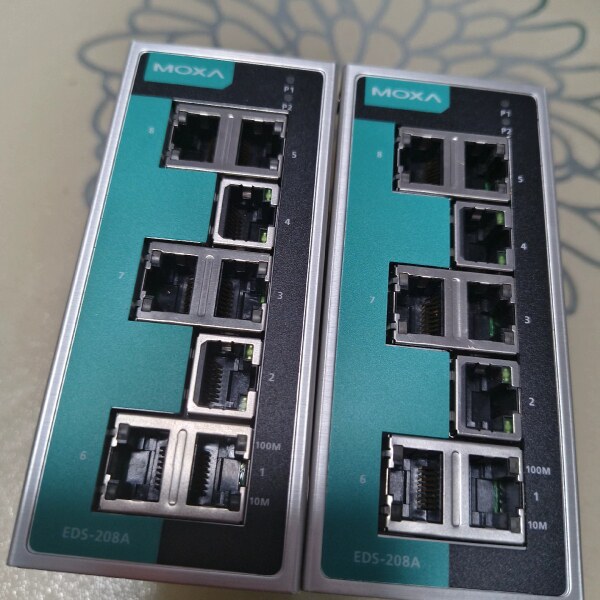 【顺庆】MOXA摩莎EDS-208A 工业交换机 工程破产拆机闲置，【议价