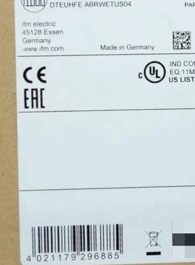 【顺庆】IFM DTE820 易福门全新RFID估算单元 UHF D【议价】