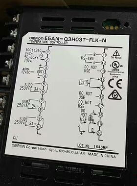 【顺庆】装欧姆龙E5AN-Q3HBT-N库存现货温控器E5AN-Q3【议价】