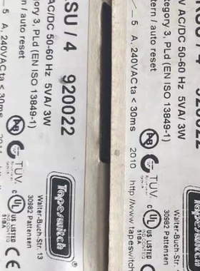 【顺庆】TAPESWITCH安全继电器PRSU/4【议价】