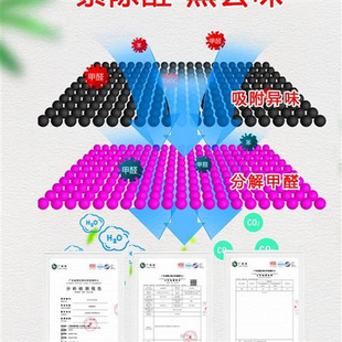 高猛醋钾除净甲醛沣丰石活性炭包新车除异味装 修急住紫色黑变色球