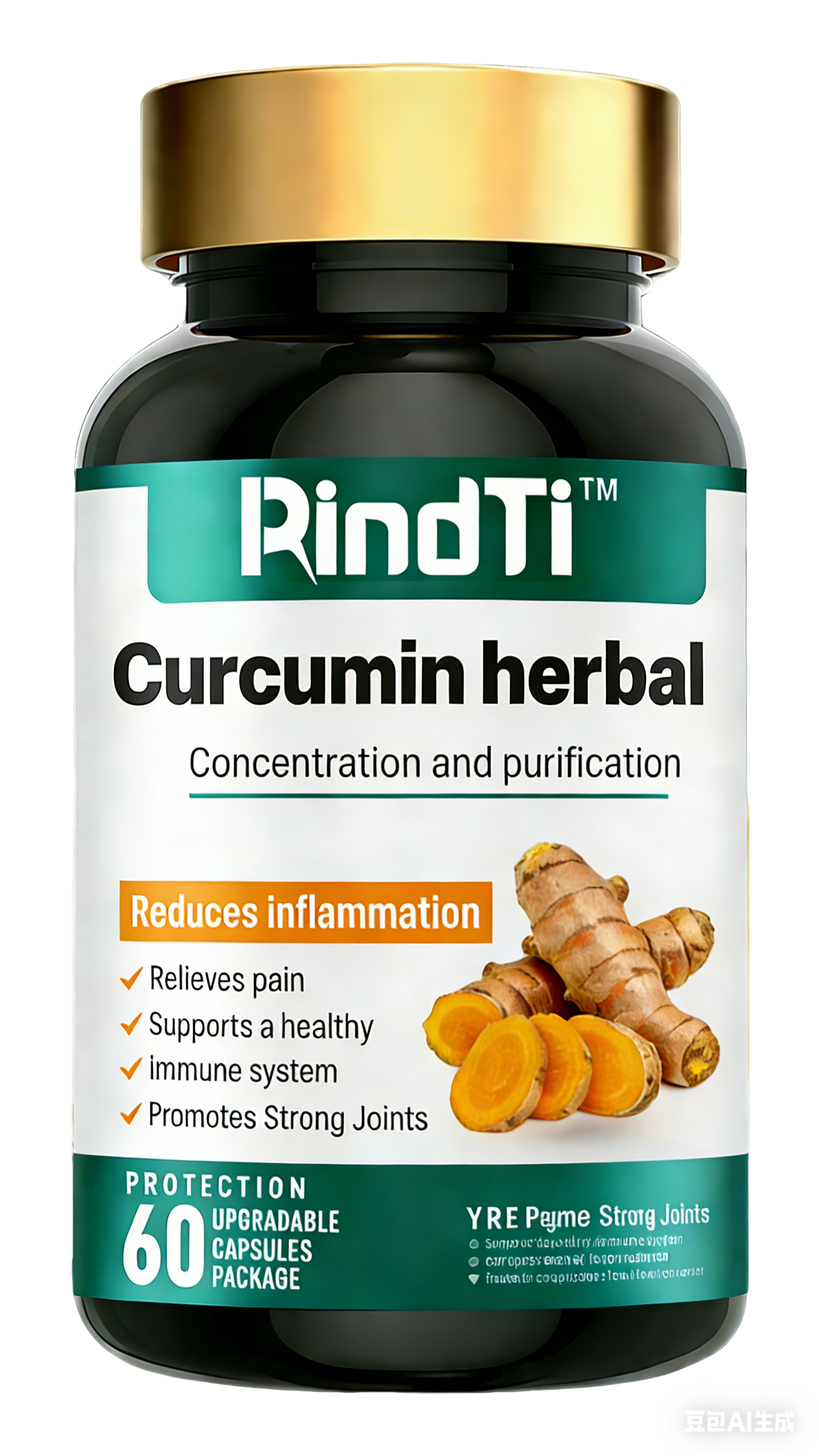RindTi美国进口60粒姜黄素胶囊抗氧化护关节红热肿痛,保健食品/膳食营养补充食品,姜黄素,淘宝优惠券,粉丝福利购,淘宝优惠卷