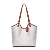 广西非遗壮锦礼物素白几何纹托特包时尚 百搭高级感轻奢简约小众