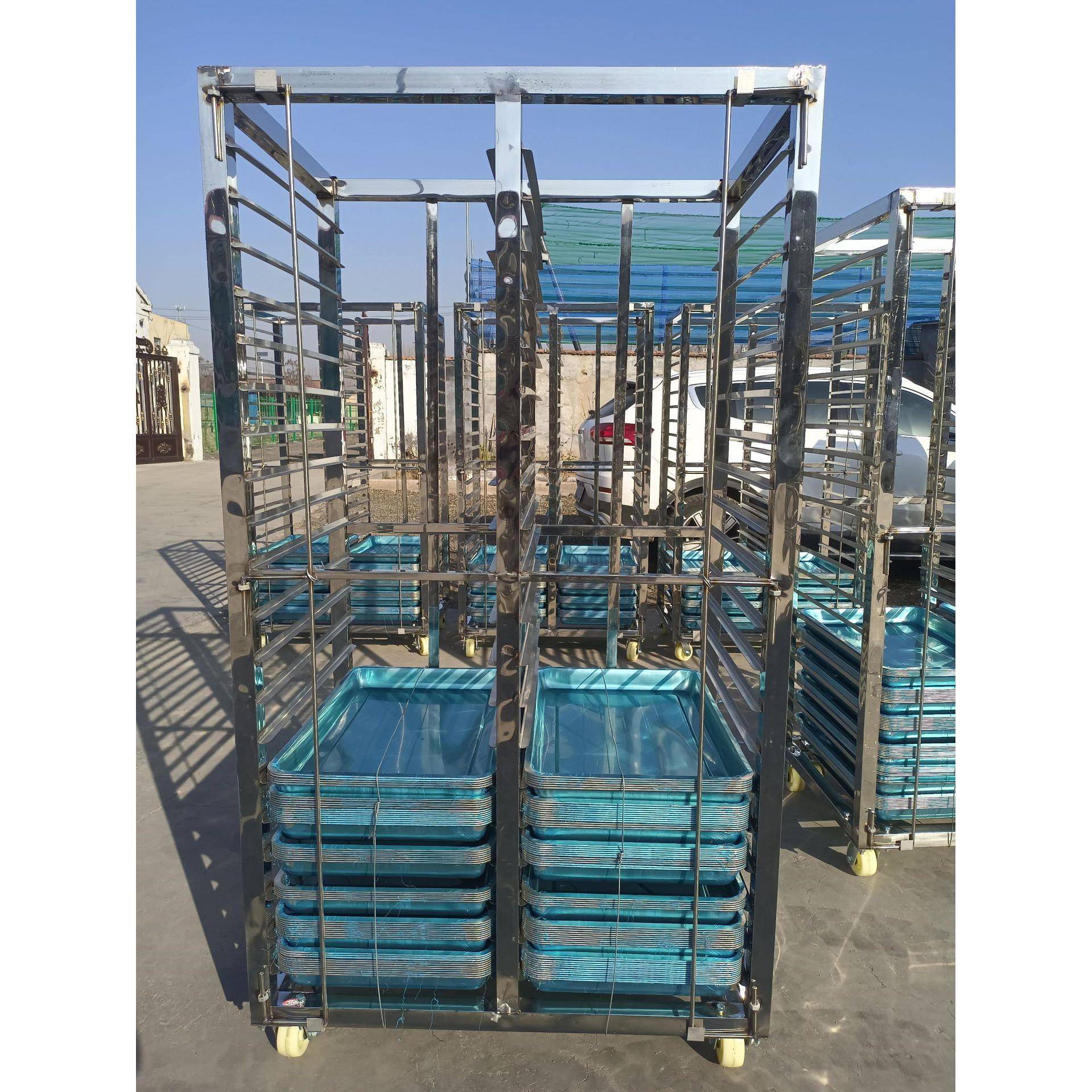 不锈钢馒头蒸房架子车食品冷冻架子车食品不锈钢周转车