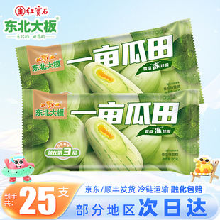东北大板25支一亩瓜田雪糕冰淇淋香瓜口味冷饮批发冰棍冰棒整箱