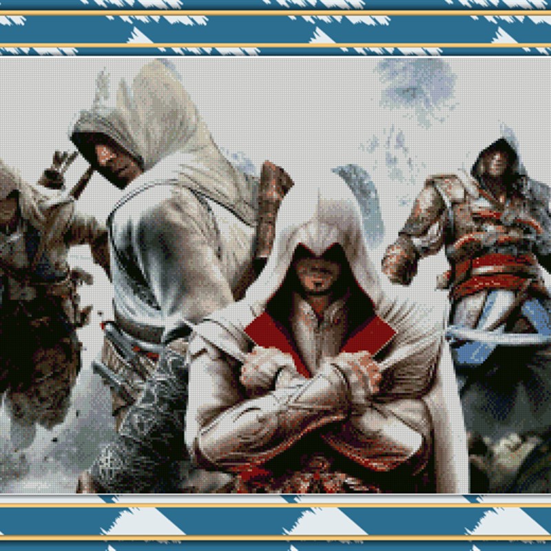 [印花]新品漫游r绣*刺客信条十字绣*非成品