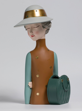 创意轻奢b蝴蝶结女孩花瓶插花摆件客厅桌面收纳盒装饰生日结婚送