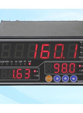 北崎YOTO 单相k智能电能参数测量表 DW8-AV500AA5 电压电