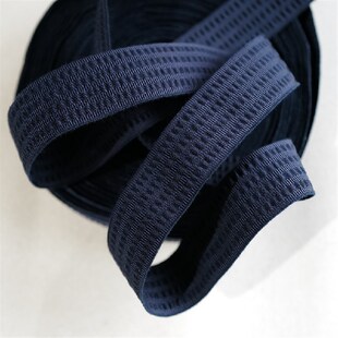 30.5mm宽1米价格英国TextilCe Garden海军蓝泡泡纱罗缎织带