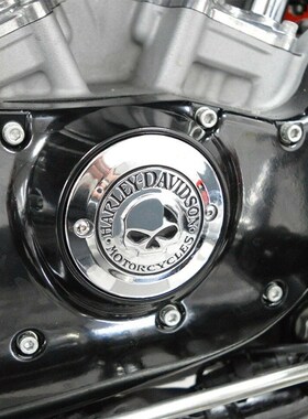 哈雷883改装黑色骷髅离合器盖 48/72发L动机左右金鹰边盖正时器盖