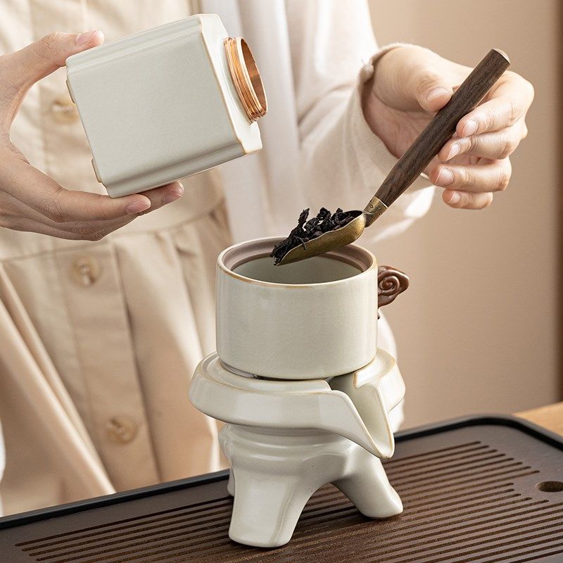 晟窑2023新款全套汝窑茶具x套装家用轻奢高档懒人泡茶神器自动茶,餐饮具,功夫茶具,淘宝优惠券,粉丝福利购,淘宝优惠卷