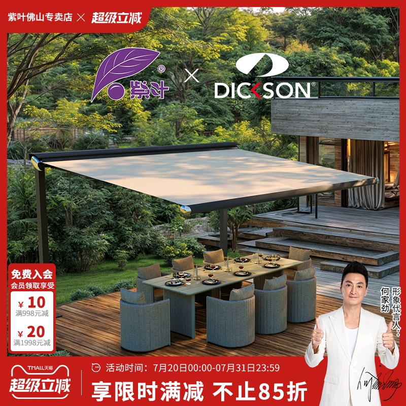 紫叶双开遮阳棚伸缩式雨棚停车棚