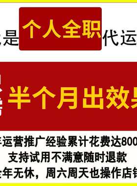 个人代运营淘宝天猫代运营抖音店铺推广托管直通车淘宝京东dy运营