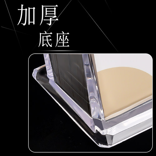 热销透明名片盒大容量前台名片架座多层桌面N亚克力创意商务架子