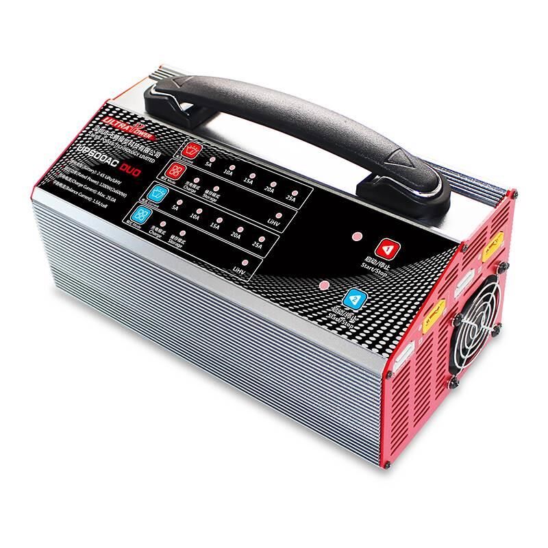 Ultrapower飞腾充电器UP600AC双通道1200W锂电池2-U6S平衡充25A*