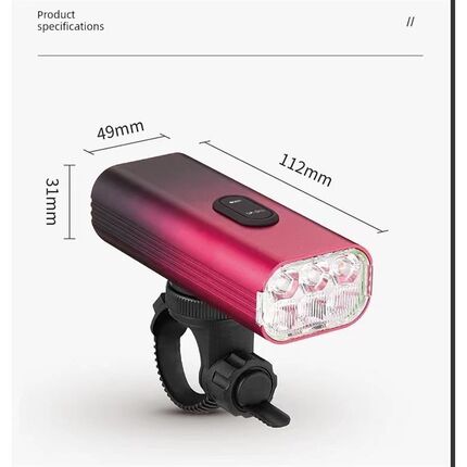 适用佳沃Java御夫座/鱼雷6top夜骑灯一体把车灯W强光扁圆把配件