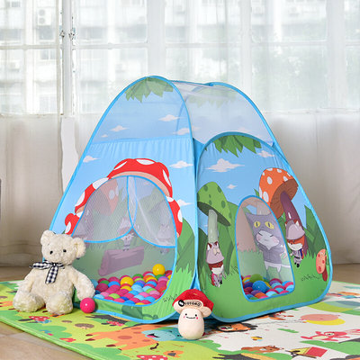 蘑菇森林动物小牛小猫帐篷 卡通儿童游戏帐篷室内外宝宝玩具屋子