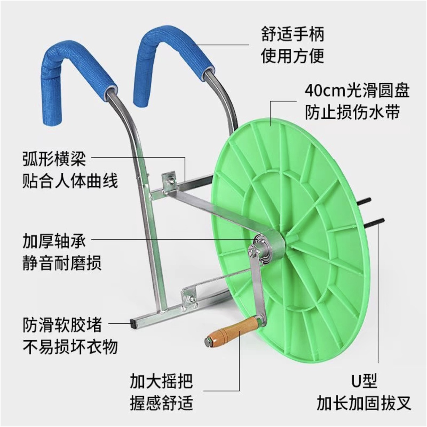 新款灌溉浇地水带收卷器消防喷带神器卷盘器缠水管收纳架肩背式
