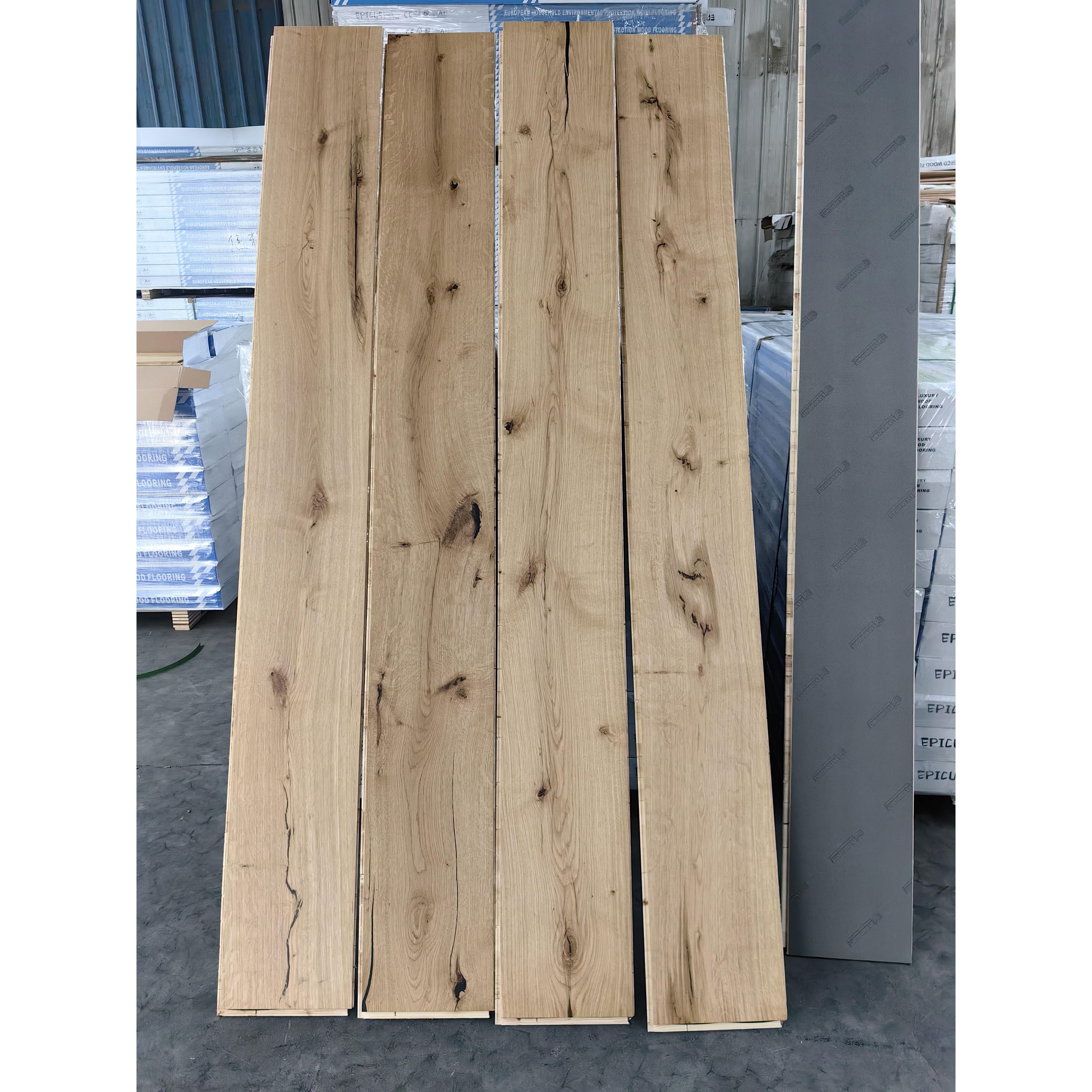 橡木纯三层锁扣实木大板 2200x242x15mm表皮四毫米欧洲白橡