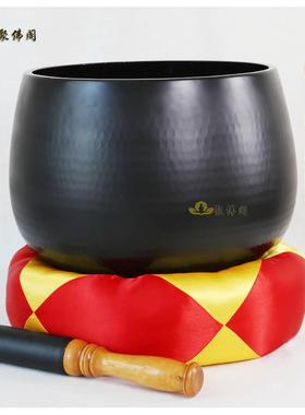 台湾寺庙大罄14寸16寸18寸20寸24寸铜磬纯铜罄钵佛音碗哑光黑铜罄