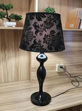 后现代简约黑色台灯卧室床头创意时尚装饰立式书房客厅中式落地灯