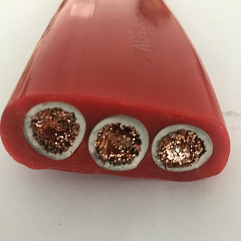 万邦YGCB硅橡胶扁电缆 起重机行车扁平电缆耐高温抗拉移动软电缆