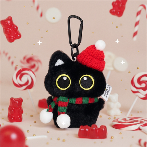 日本红绿围巾红帽圣诞套装