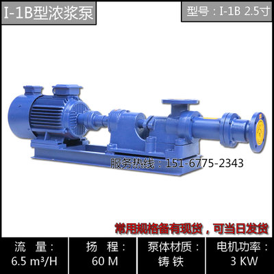 -I1B 2.5寸型变频调速型浓浆泵/控流浓浆泵/DN65调速型浓浆泵