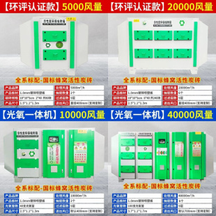 活性炭吸附箱不锈钢小型防腐环保蜂窝催化环保设备风机等离子