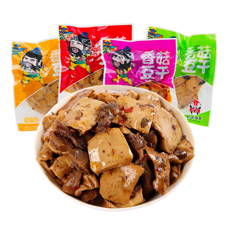 张飞香菇豆干独立小包麻辣Q弹豆腐干办公室四川风味休闲零食小吃