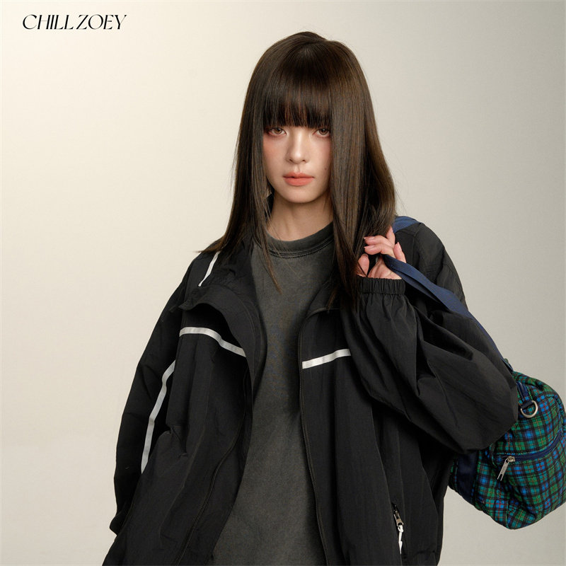 CHILL ZOEY 探险物语休闲外套女2026新款白色夹克外套白色外套女