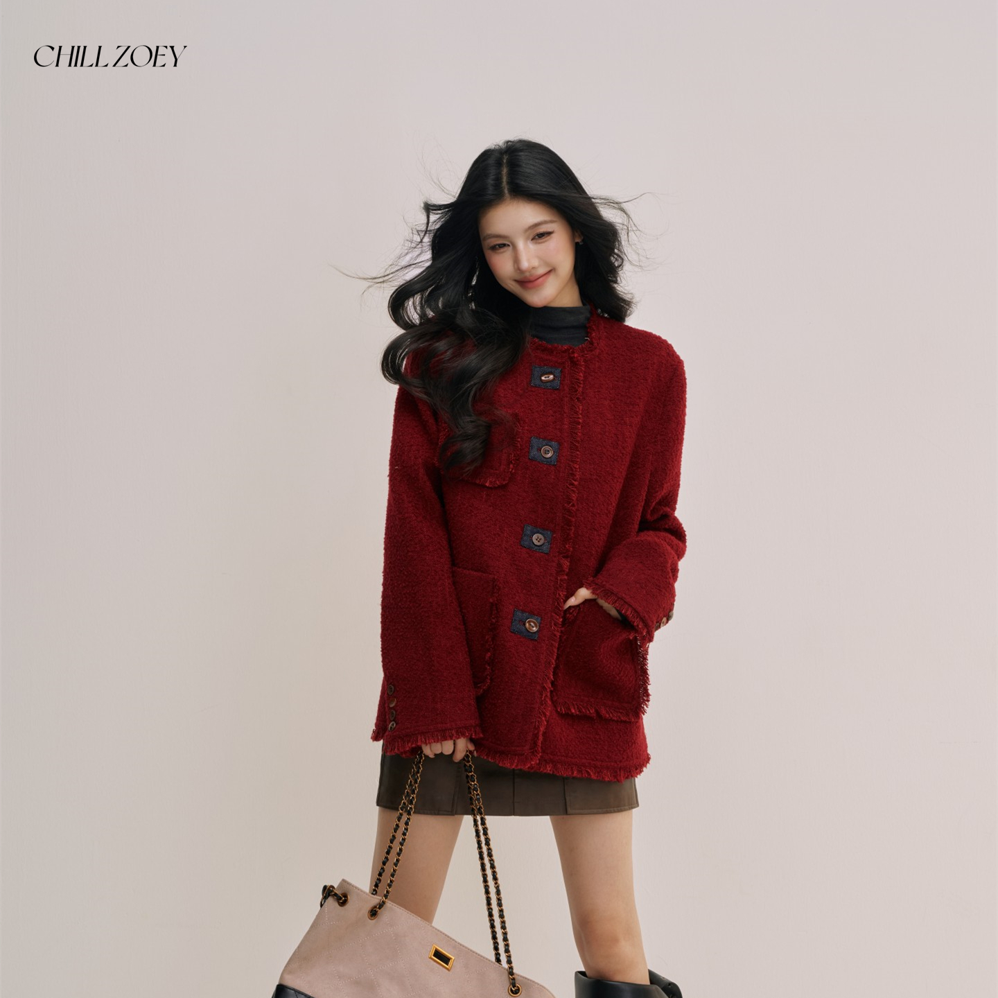 CHILLZOEY锈色罗曼史外套女秋冬