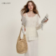 女生针织套装 CHILL 时尚 上衣半身裙新款 ZOEY春山赴雪镂空背心罩衫