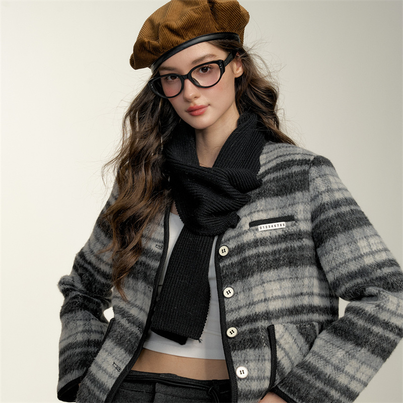 CHILL ZOEY 赫拉小姐格子外套女学院风2025新款爆款春冬外套女