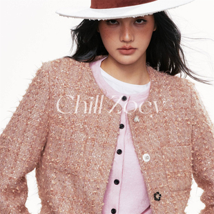 CHILL 月坠沧海小香外套温柔气质千金女外套羽绒内胆小香风 ZOEY