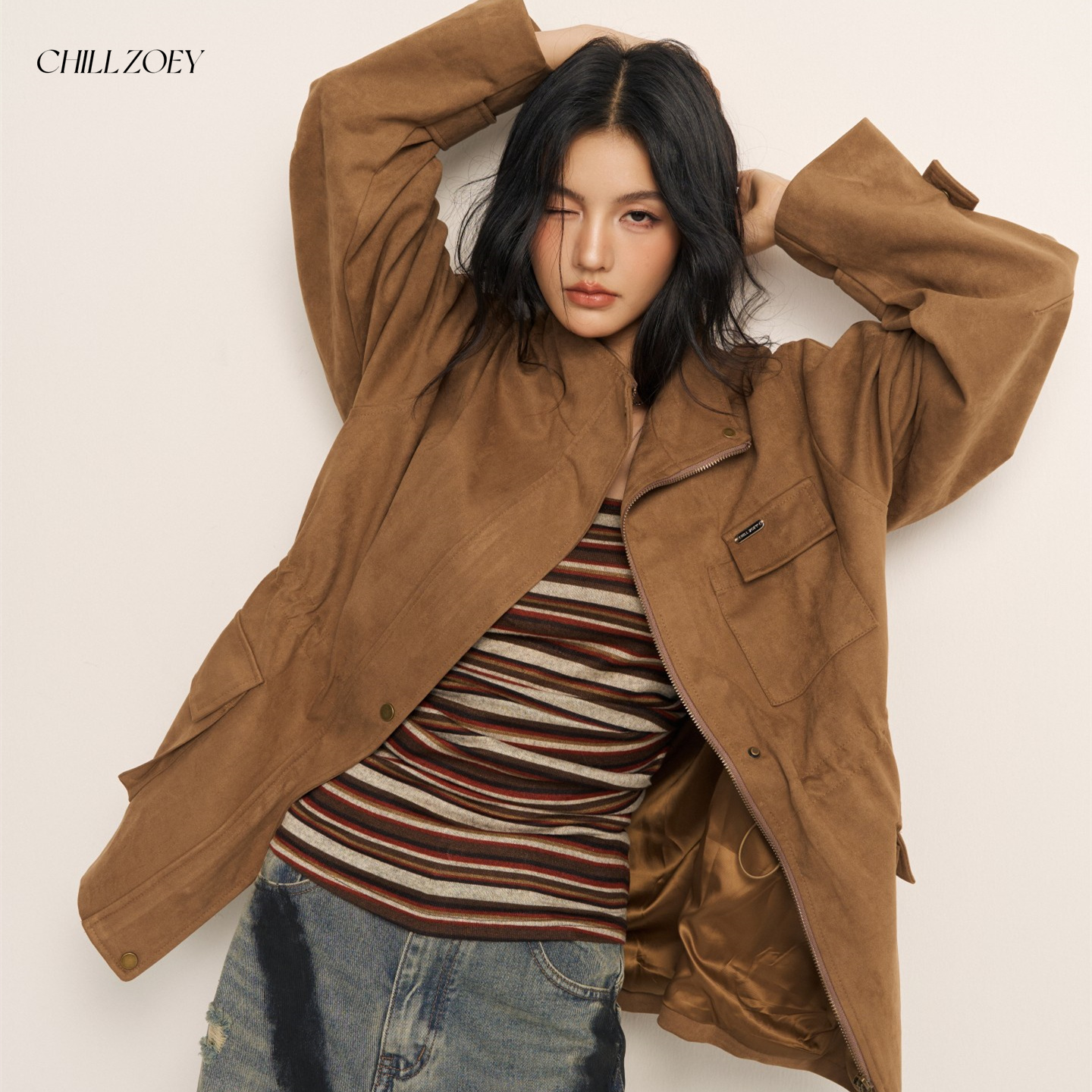 CHILLZOEY美式复古工装外套女生