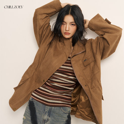 CHILLZOEY美式复古工装外套女生