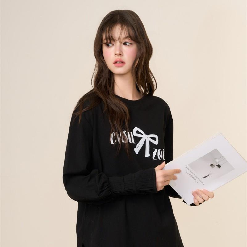 CHILLZOEY手绘蝴蝶结印花T