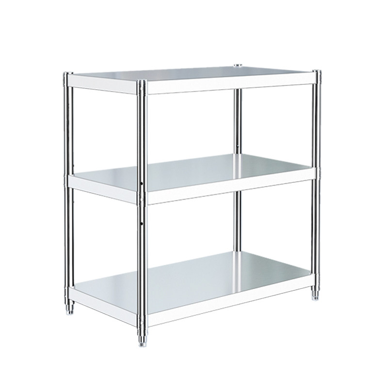 304厨房不锈钢置物架落地式多层不绣钢J放锅收纳放蔬菜架子商用大