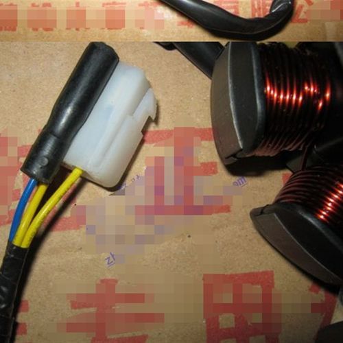 适用轻骑铃木e机车骏驰GT125低压点火线圈QS125-5磁电机定子