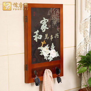 云儒唐樊玉雕画配电n箱遮挡画浮雕挂画新中式 饰画电闸盒 电表箱装