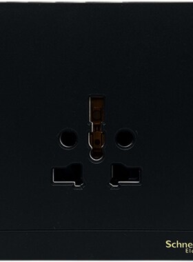 施耐德插座绎尚黑色国际插通用欧标英标万用万能V多用多功能插座