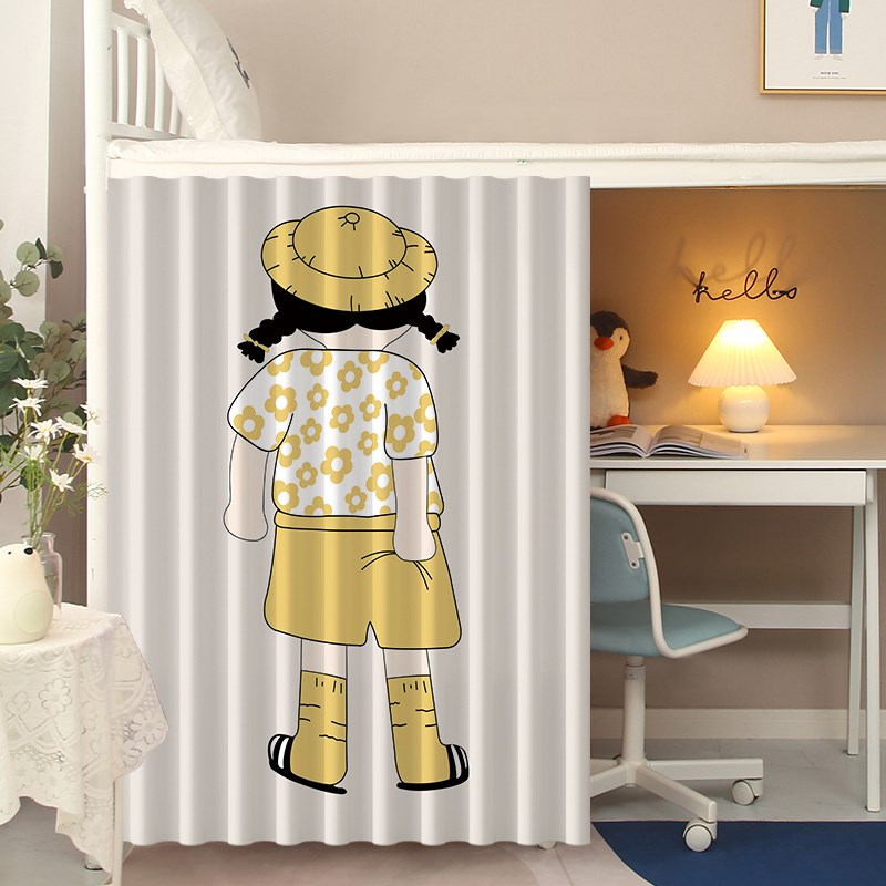 极速床帘强遮光宿舍大学生上w下铺寝室床围挡布下桌遮挡帘子加厚