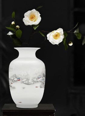 极速景德镇仿古董陶瓷器珐琅彩花瓶新F中式乾隆客厅装饰品六方玄