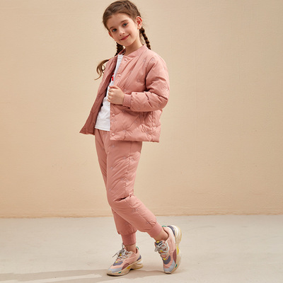 极速儿童校服神器羽绒内s里套装两件套男女宝轻薄白鸭绒棉裤内搭