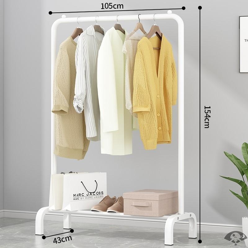 极速铝合金晾衣架单杆式架落地简易杆家用卧室晒摺叠室Z内挂衣服