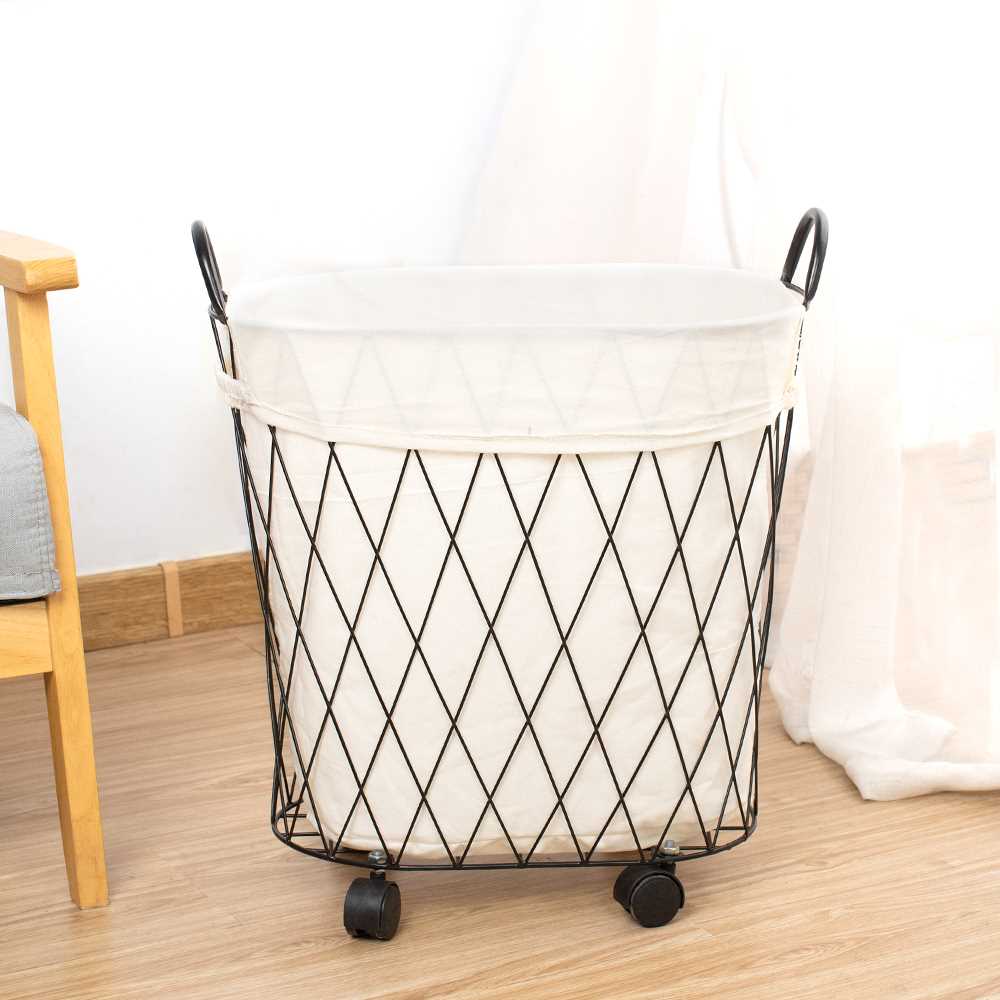 极速家用金色脏衣篮北p欧ins风浴室脏衣服收纳筐铁艺轻奢洗衣篓玩